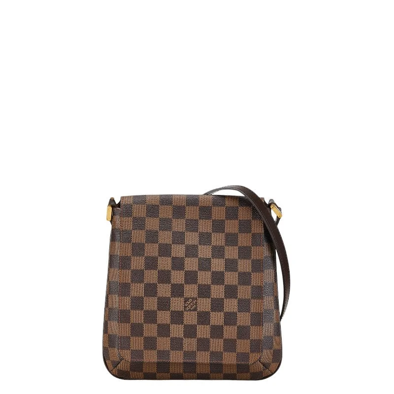 Ladies Louis Vuitton Petite Malle bags in a pastel color for a soft lookLouis Vuitton Damier Musée Salsa Long  Shoulder Bag N51300 Brown PVC Leather  LOUIS VUITTON