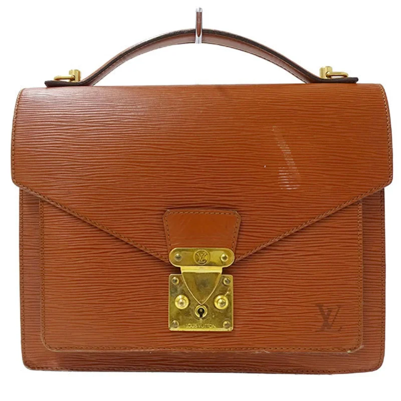 Ladies Louis Vuitton shoulder bags with a single - handle silhouetteLouis Vuitton Bag Epi Women's Handbag 2way Monceau Kenya Brown M52123 Respect for the Aged Day