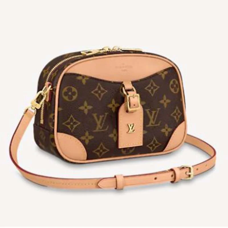 Louis Vuitton backpacks with a multi - pocket organization for functionalityLouis Vuitton LV Women Deauville Mini Handbag Monogram Coated Canvas-Brown