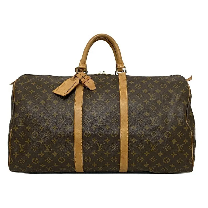 Ladies Louis Vuitton Capucines bags with gold - toned hardwareLouis Vuitton Boston Bag Keepol 55 Brown Beige Monogram M41424 Nume MI0951 LOUIS VUITTON Handbag Unisex Louis Vuitton