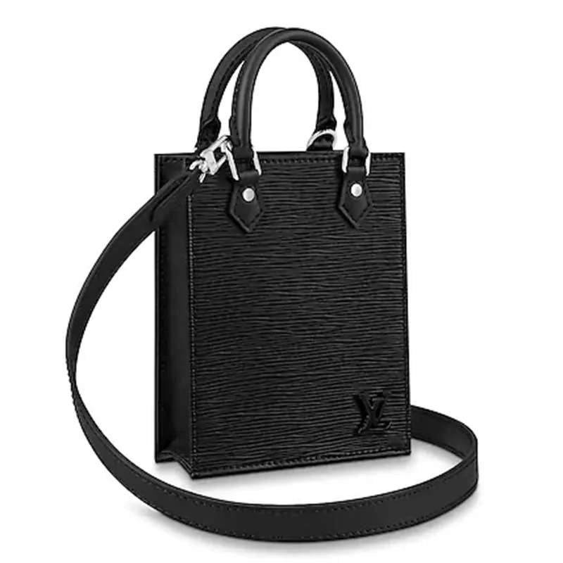 Louis Vuitton bags with a zip - around closure for enhanced securityLouis Vuitton LV Women Petit Sac Plat Bag Epi Cowhide Leather