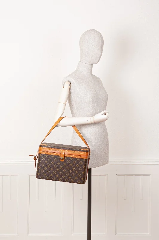 Louis Vuitton bags with a front - zip pocket for small items like keysLOUIS VUITTON Cosmetic Trunk Canvas MNG