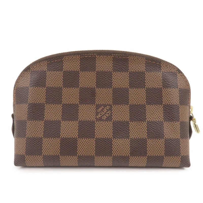 Louis Vuitton bags with a zip - around closure for enhanced securityLouis Vuitton Damier Pochette Cosmetic Pouch Brown N47516