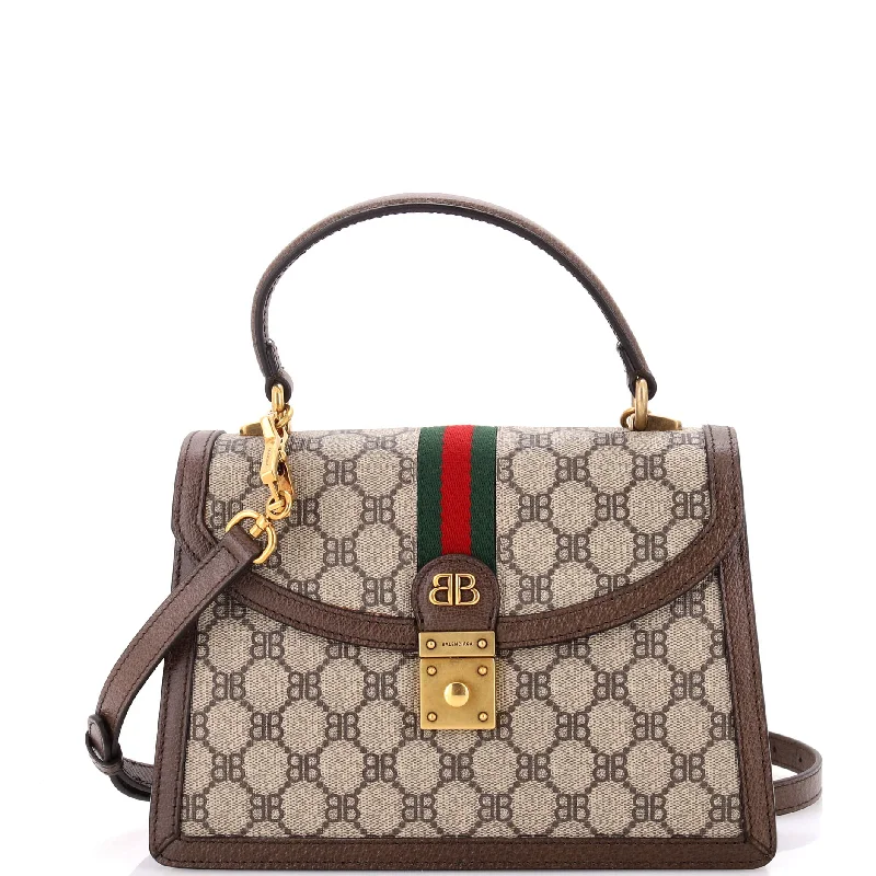 x Gucci The Hacker Project Top Handle Bag BB Coated Canvas Small