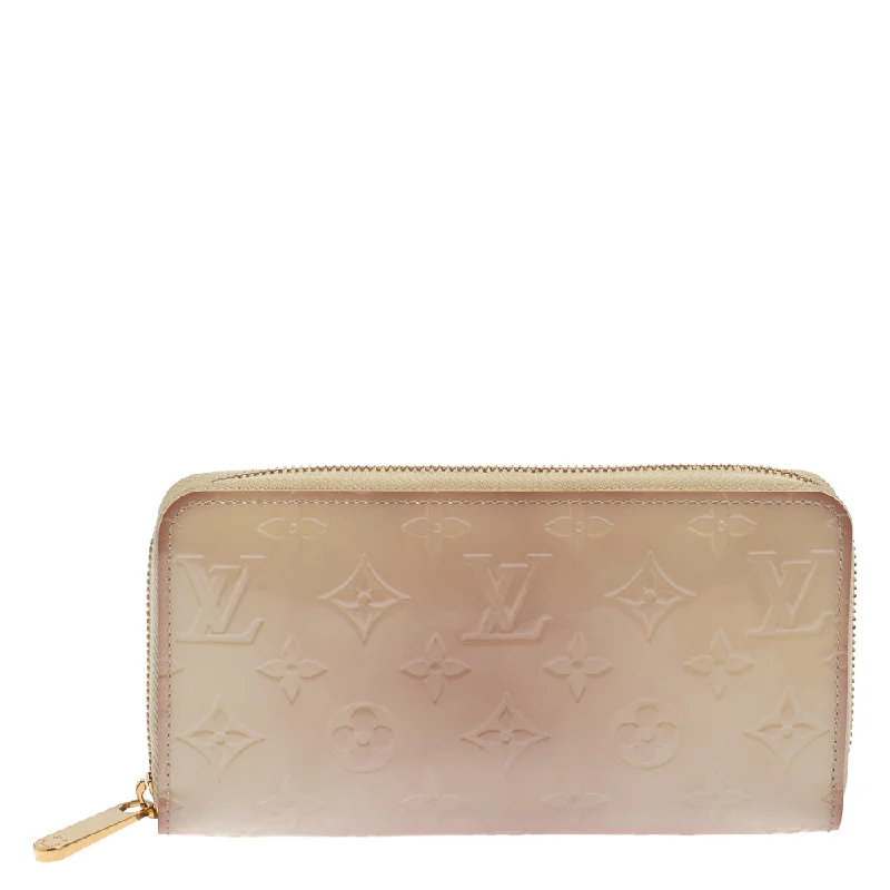 Louis Vuitton backpacks with a hidden back pocket for securityLouis Vuitton Cream White Monogram Vernis Zippy Wallet