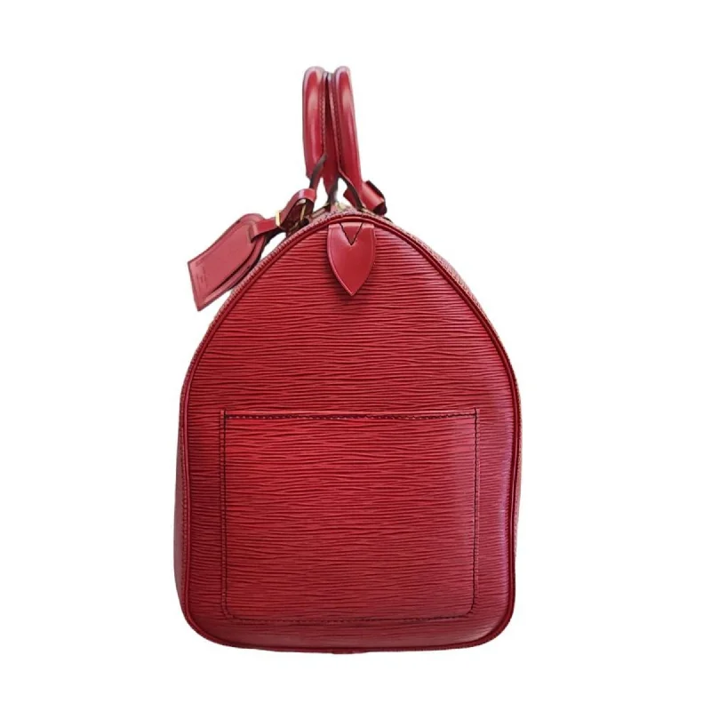 Louis Vuitton bags with a detachable mirror inside for on - the - go touch - upsLOUIS VUITTON Epi Keepall 45 Boston Bag Ladies M42977 Castilian Red