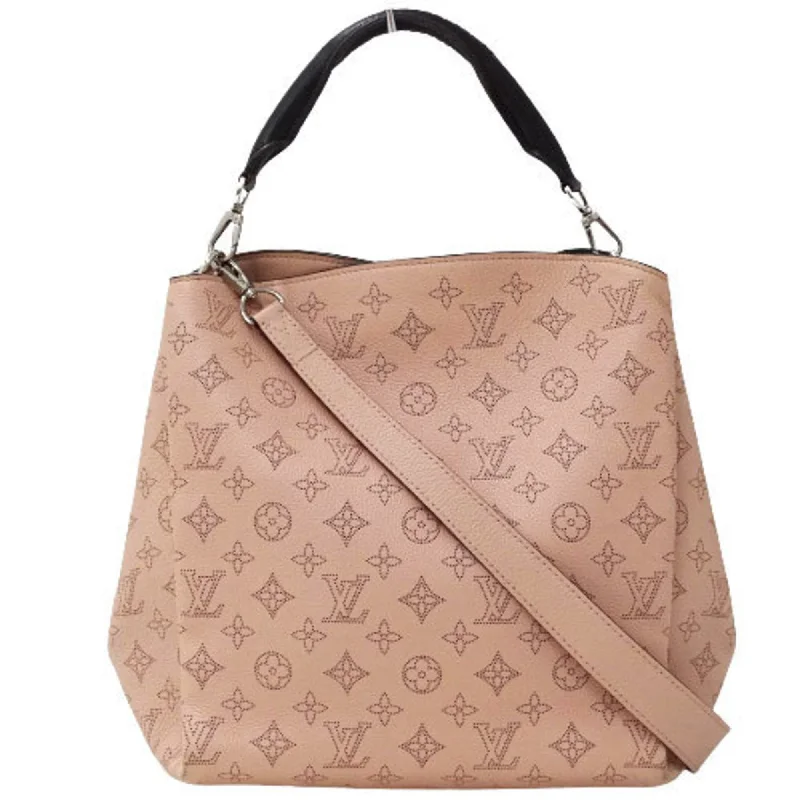 Louis Vuitton bags with a front - zip pocket for small items like keysLouis Vuitton Bag Monogram Mahina Women's Handbag Shoulder 2way Babylon PM M50033 Magnolia Pink