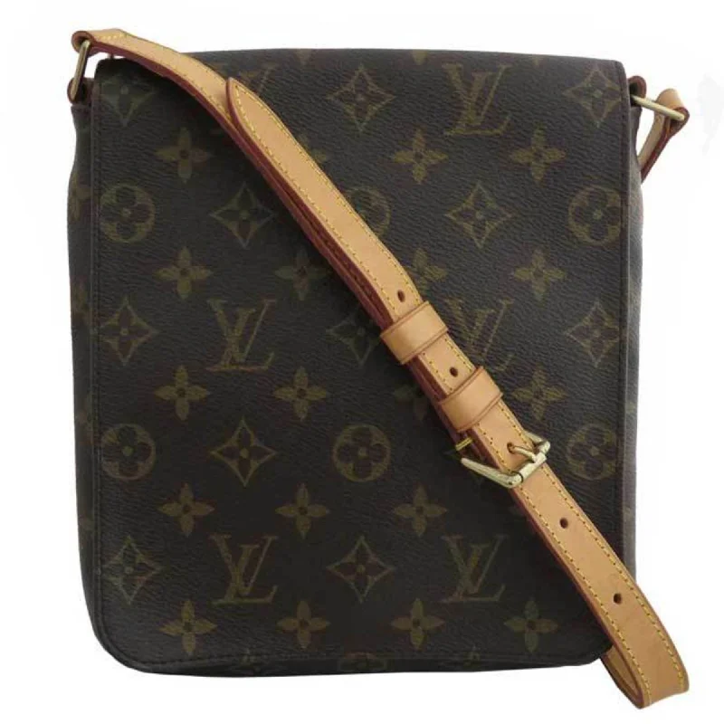 Louis Vuitton tote bags with a printed LV logo on the front for brand visibilityLouis Vuitton Bag Monogram Musette Salsa Brown Canvas Shoulder One Ladies M51258