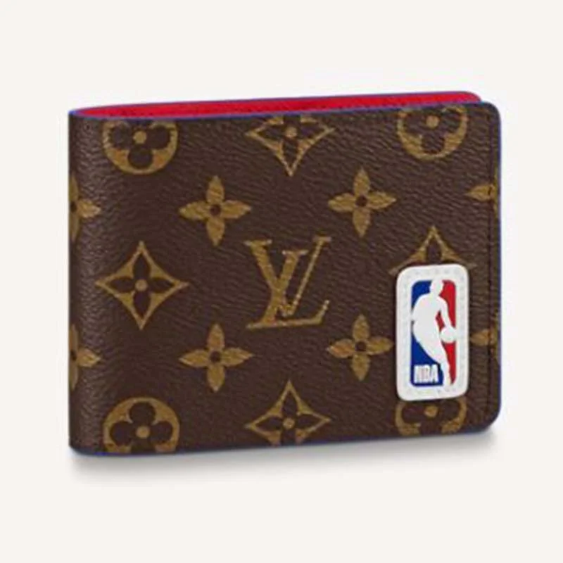 Medium - sized Louis Vuitton tote bags for work and shoppingLouis Vuitton Unisex LV x NBA Multiple Wallet Monogram Coated Canvas