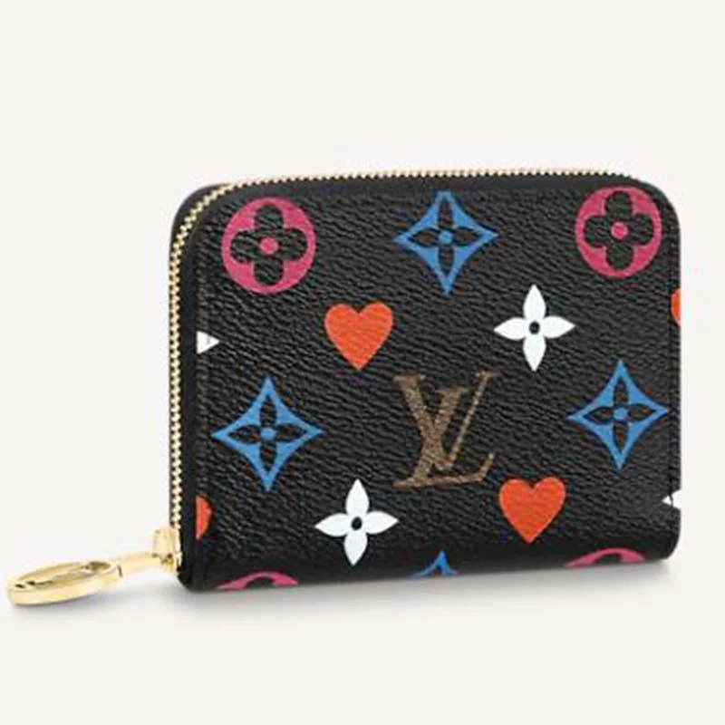 Louis Vuitton handbags with a back - zip pocket for storing valuablesLouis Vuitton LV Women Game On Zippy Coin Purse Monogram Canvas-Black