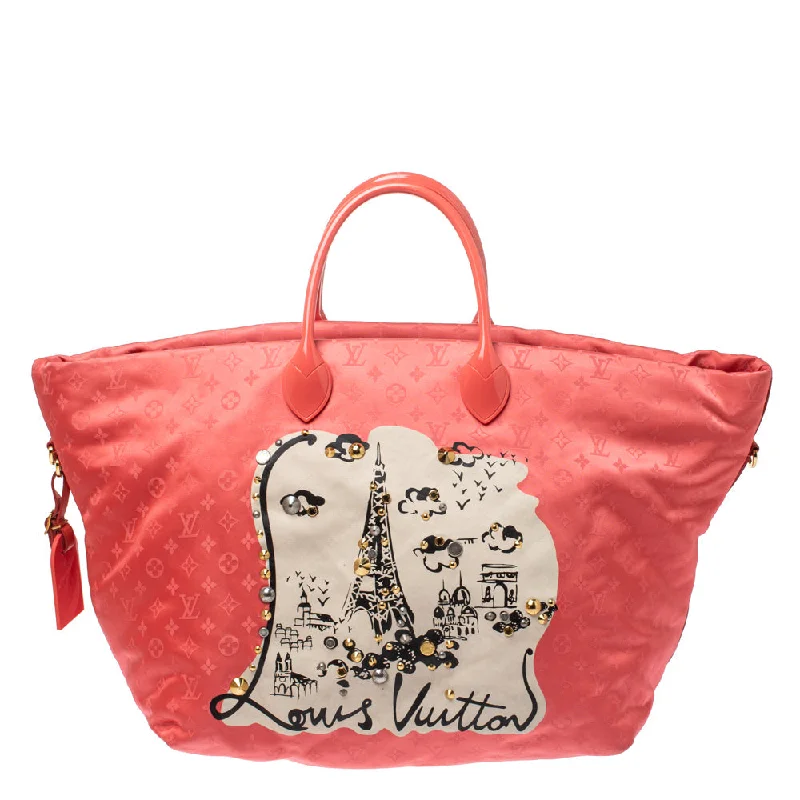 Louis Vuitton Twist bags with a snakeskin - effect panel for a bold lookLouis Vuitton Coral Monogram Nylon Nouvelle Vague Beach Bag