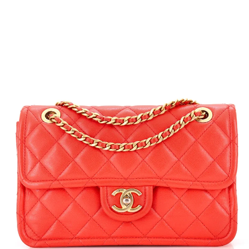 Sweet Classic Flap Bag Quilted Caviar Medium