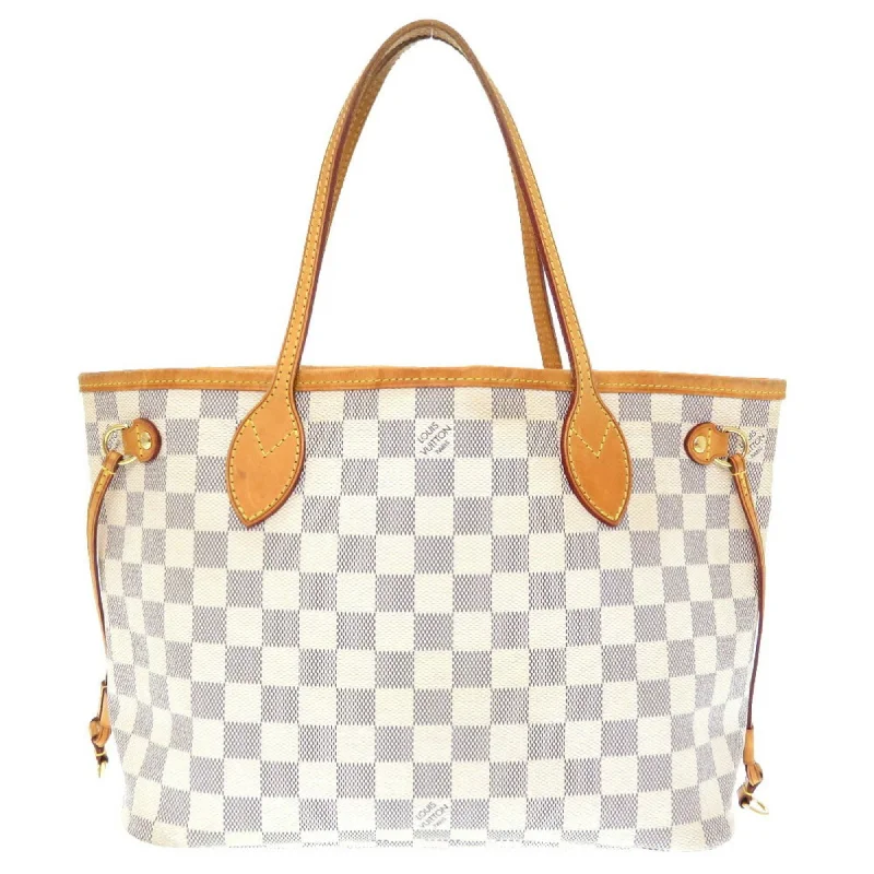 Louis Vuitton bags with a magnetic snap closure for easy accessLouis Vuitton Damier Azul Neverfull PM N51110 Tote Bag