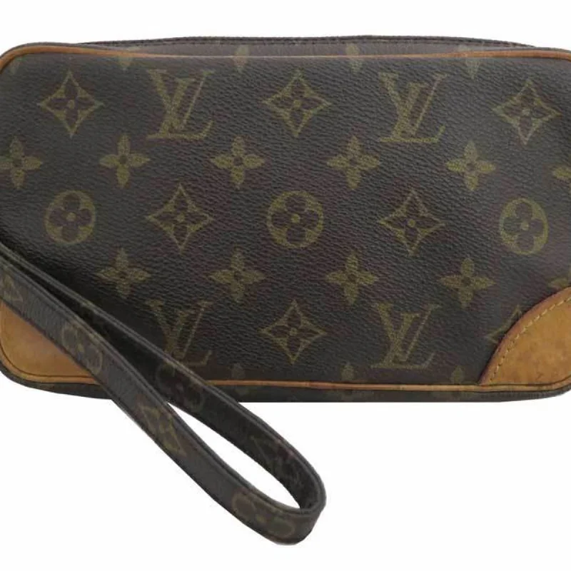 Louis Vuitton Twist bags with a contrast - colored interior for visual interestLouis Vuitton Bag Monogram Marly Dragonne PM Brown x Canvas Clutch Second Men's M51827