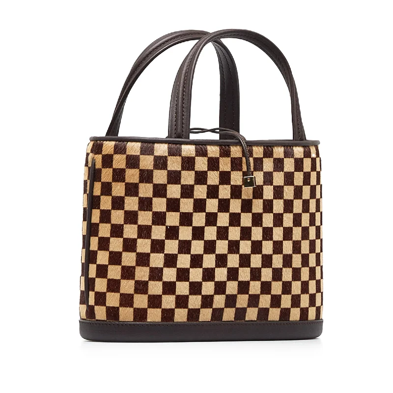 Louis Vuitton tote bags with a double - handle and shoulder - strap optionLOUIS VUITTON Damier Sauvage Impala Handbag