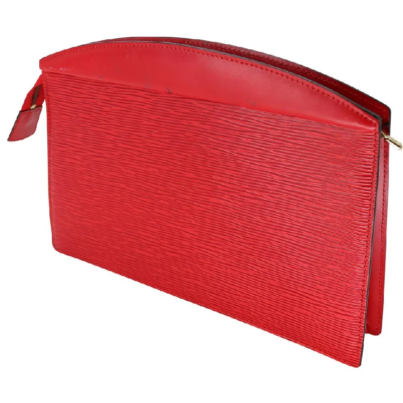 Louis Vuitton bags with a zip - around closure for enhanced securityLouis Vuitton Epi Castilia Scarlet Monogram Travel Clutch LV-B0209N-0013