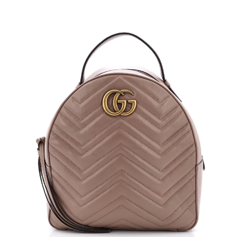 GG Marmont Backpack Matelasse Leather Small