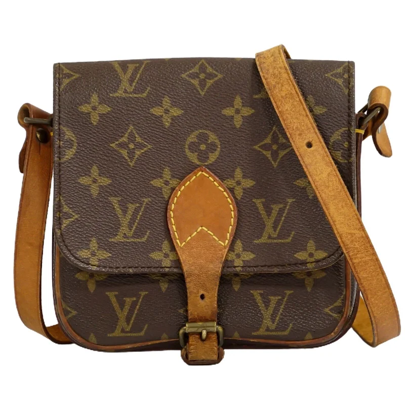 Louis Vuitton bags with a snap - button closure and a decorative charm for styleLouis Vuitton Cartouchiere Shoulder Bag