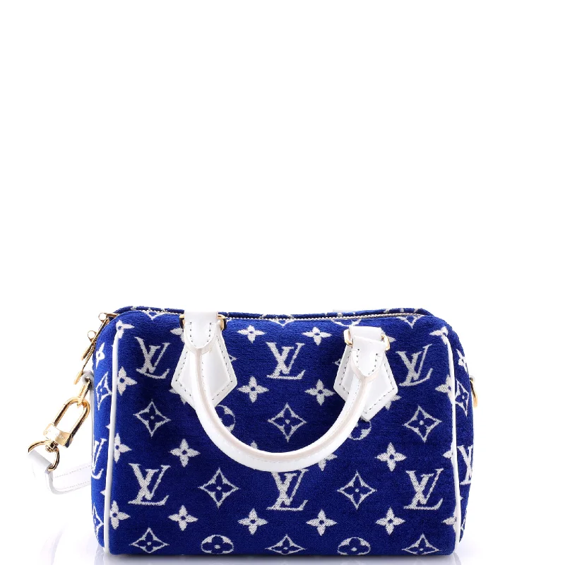 Speedy Bandouliere Bag LV Match Monogram Jacquard Velvet 20