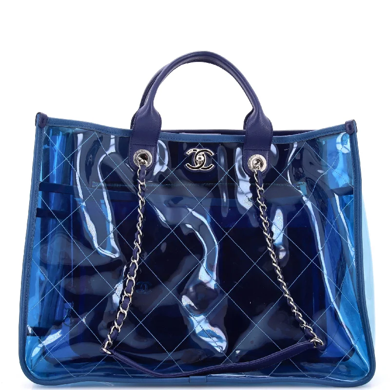 Coco Splash Shopping Tote Quilted PVC With Lambskin Medium