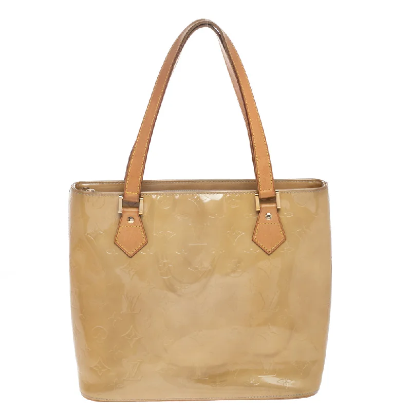 Louis Vuitton Alma bags with a detachable shoulder strap for versatilityLouis Vuitton Beige Monogram Vernis Houston Bag