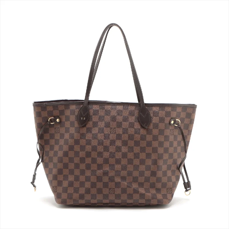 Louis Vuitton bags with a front - zip pocket for small items like keysLouis Vuitton Damier Neverfull MM N41358 Initial entrance to