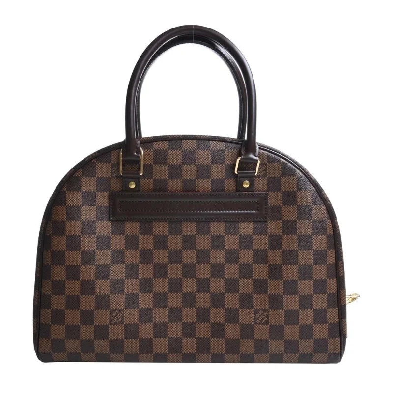 Ladies Louis Vuitton shoulder bags with a single - handle silhouetteLOUIS VUITTON Damier Nolita Handbag N41455 Brown Women's