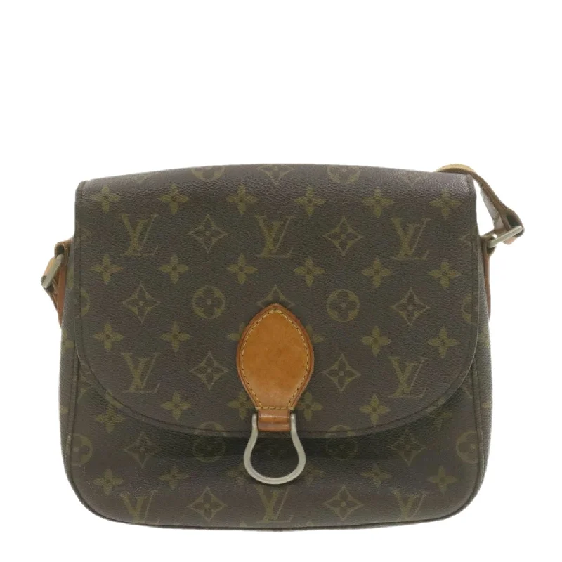 Louis Vuitton handbags with a patent - leather finish for a shiny lookLOUIS VUITTON Monogram Saint Cloud GM Shoulder Bag M51242 LV Auth am947g