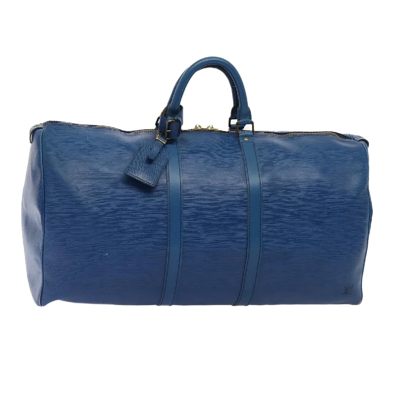 Louis Vuitton Twist bags with a contrast - colored interior for visual interestLOUIS VUITTON Epi Keepall 55 Boston Bag Vintage Blue M42955 LV Auth 82152