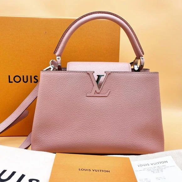 Ladies Louis Vuitton Capucines bags with a detachable shoulder strapLOUIS VUITTON CAPUCINES PM