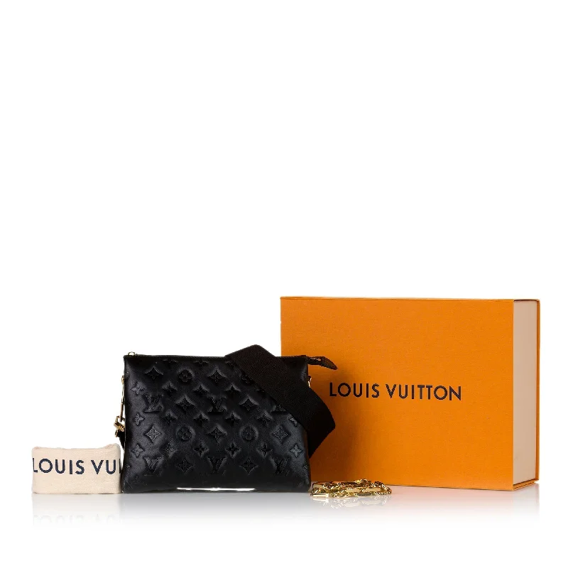 Louis Vuitton Capucines bags with smooth calfskin leather for luxuryLouis Vuitton Coussin PM Black Monogram Empreinte