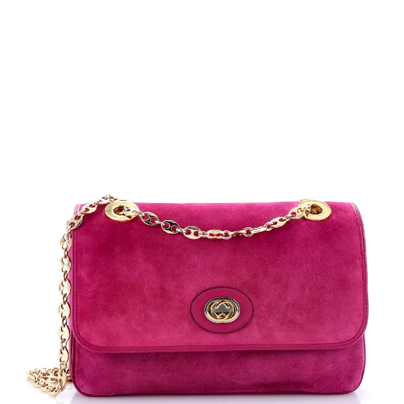 Marina Chain Flap Bag Suede Small