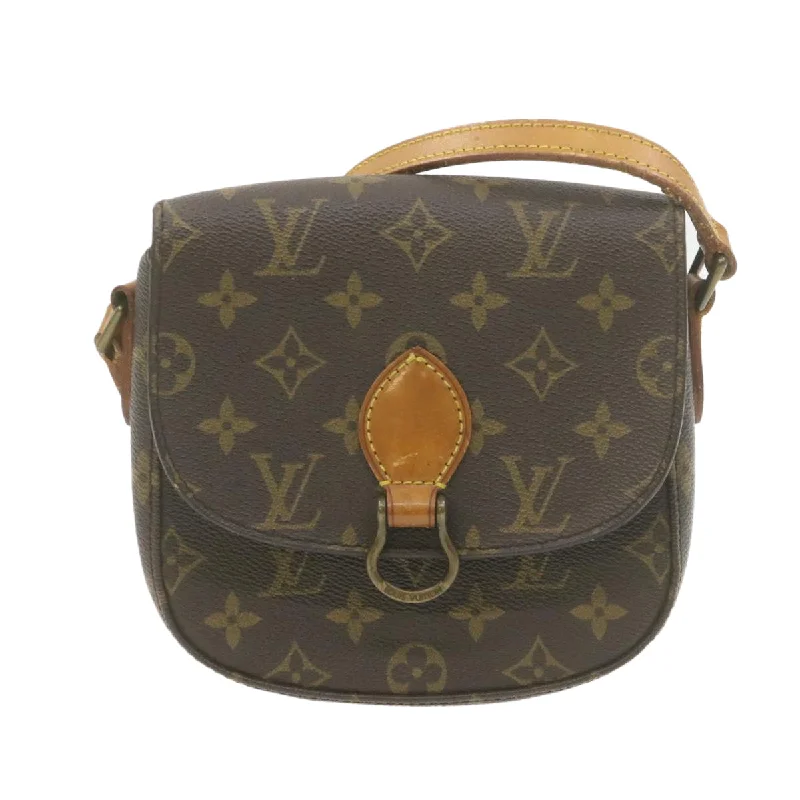 Louis Vuitton tote bags with a printed LV logo on the front for brand visibilityLOUIS VUITTON Monogram Saint Cloud PM Shoulder Bag M51244 LV Auth am608g