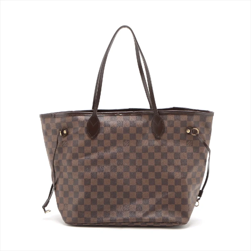 Louis Vuitton tote bags with a printed LV logo on the front for brand visibilityLouis Vuitton Damier Neverfull MM N51105