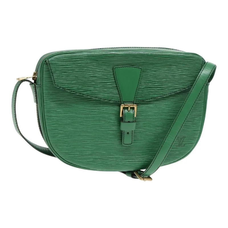 Louis Vuitton Alma bags with a monogram - embossed leather surfaceLOUIS VUITTON Epi Jeune Fille MM Shoulder Bag Green M52154 LV Auth 87755