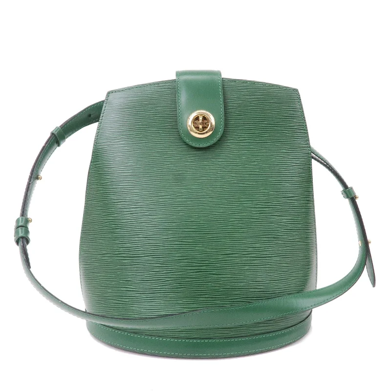 Louis Vuitton bags with a zippered interior pocket for better organizationLouis Vuitton Epi Cluny Shoulder Bag Borneo Green M52254