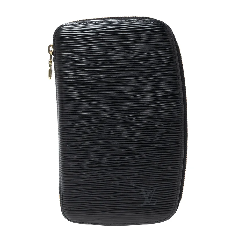 Ladies Louis Vuitton Capucines bags with gold - toned hardwareLouis Vuitton Black Epi Leather Geode Organizer Zippy Wallet