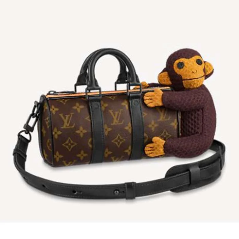 Louis Vuitton handbags with a beaded trim for a touch of glamourLouis Vuitton LV Unisex Keepall XS Zoom with Friends Monogram Coated Canvas