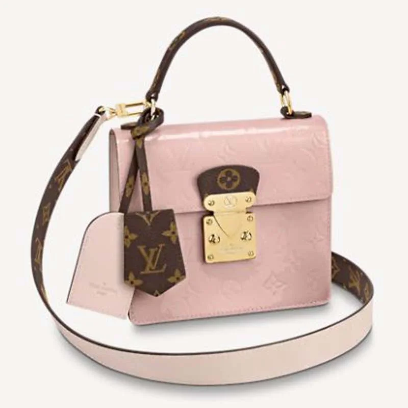 Louis Vuitton Alma bags with a leather - wrapped handle for a luxurious feelLouis Vuitton LV Women Spring Street in Monogram Canvas Vernis Patent Epi Leather