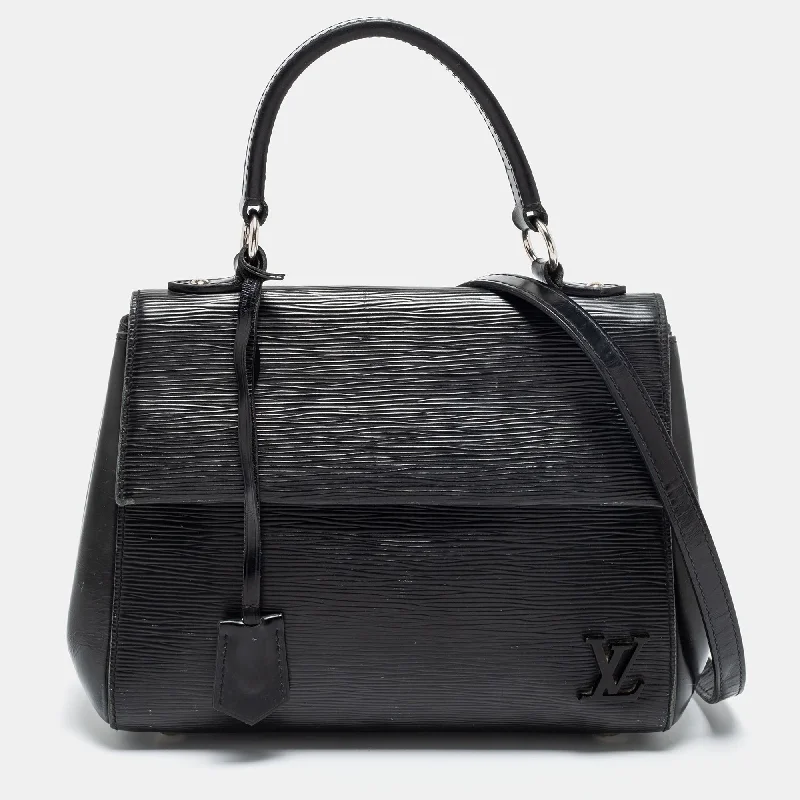 Louis Vuitton tote bags with a spacious interior and multiple pocketsLouis Vuitton Black Epi Leather Cluny BB Bag