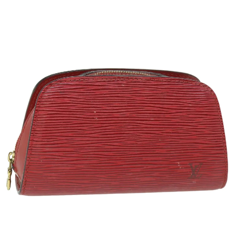 Louis Vuitton Twist bags with a snakeskin - effect panel for a bold lookLOUIS VUITTON Epi Dauphine PM Pouch Red M48447 LV Auth 55457