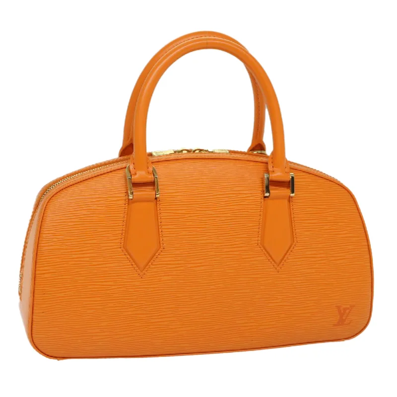 Medium - sized Louis Vuitton tote bags for work and shoppingLOUIS VUITTON Epi jasmine Hand Bag 2way Orange Mandarin M5208H LV Auth 53312