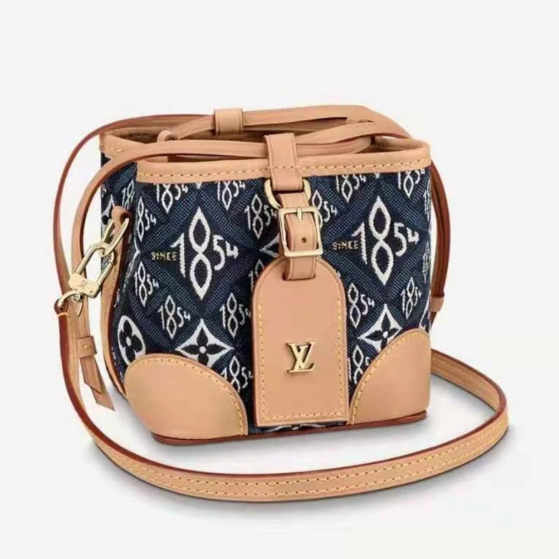 Ladies Louis Vuitton handbags with a detachable coin purse insideLouis Vuitton LV Women Since 1854 Noé Purse Monogram Flowers Canvas