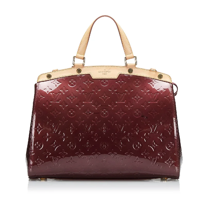 Ladies Louis Vuitton shoulder bags with a wide - width strap for comfortLouis Vuitton Brea GM Red Monogram Vernis