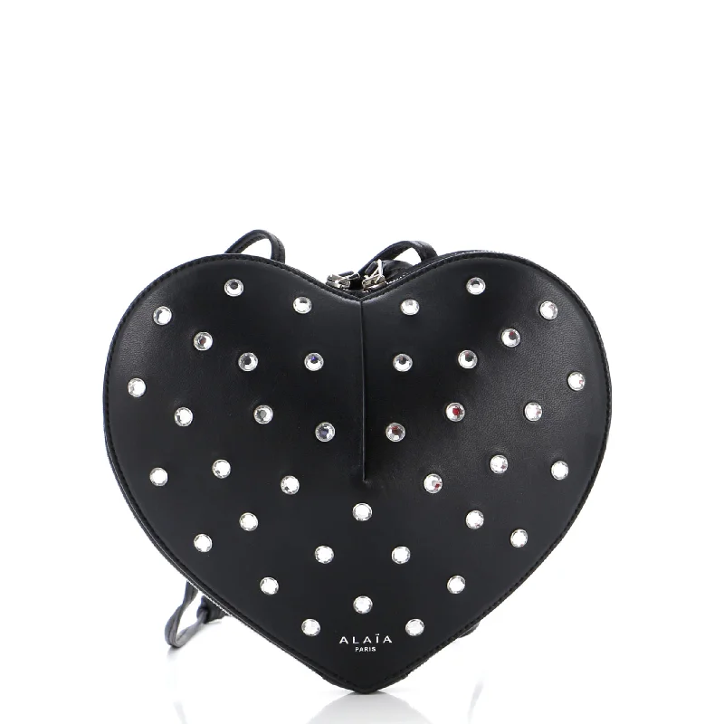 Le Coeur Shoulder Bag Crystal Embellished Leather