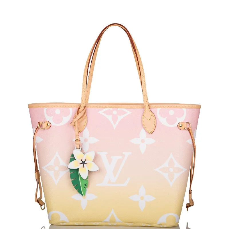 Louis Vuitton Neverfull bags with large capacity for everyday essentialsLouis Vuitton Light Pink By The Pool Giant Monogram Neverfull MM