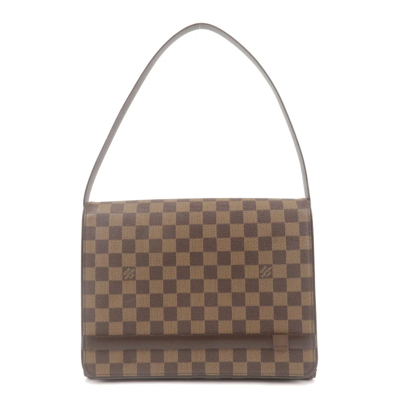 Louis Vuitton handbags with a back - zip pocket for storing valuablesLouis Vuitton Damier Tribeca Long Shoulder Bag Hand Bag N51160