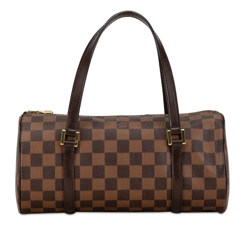 Louis Vuitton bags with a snap - button closure and a decorative charm for styleLouis Vuitton Damier Papillon PM 26 Handbag N51304 Brown PVC Leather  Louis Vuitton