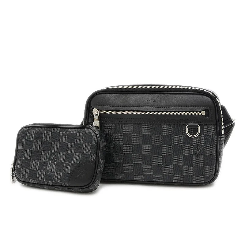 Louis Vuitton tote bags with a water - resistant coating for outdoor useLouis Vuitton Damier Graphite Scott Messenger Shoulder Bag Men's N50018