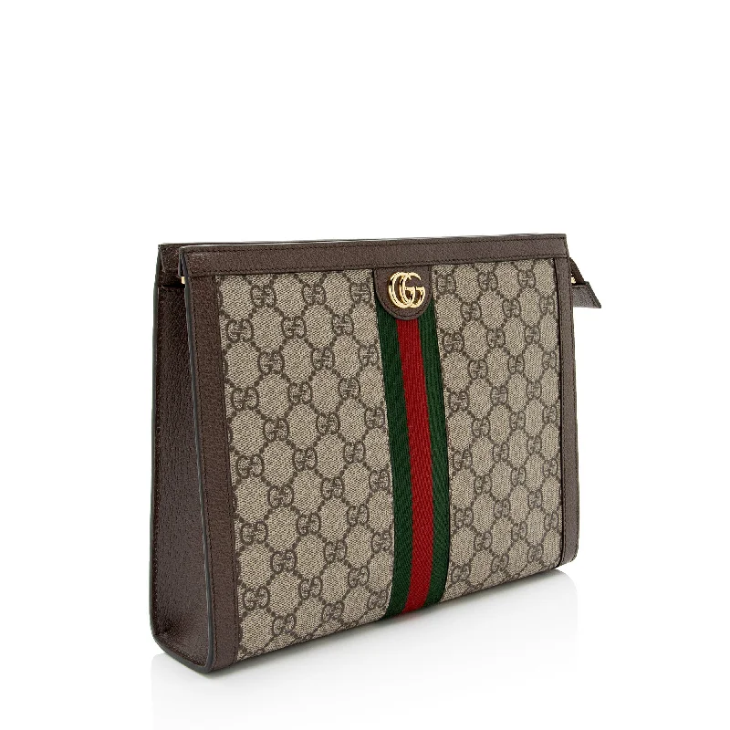 Gucci Marmont bags for women with a contrast - colored interiorGucci GG Supreme Ophidia Pouch (RFZPp0)